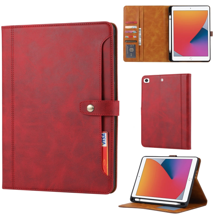Calf Texture Double Fold Clasp Horizontal Flip Leather Case with Photo Frame & Holder & Card Slots & Wallet For iPad mini 5 / mini 4 / mini 3