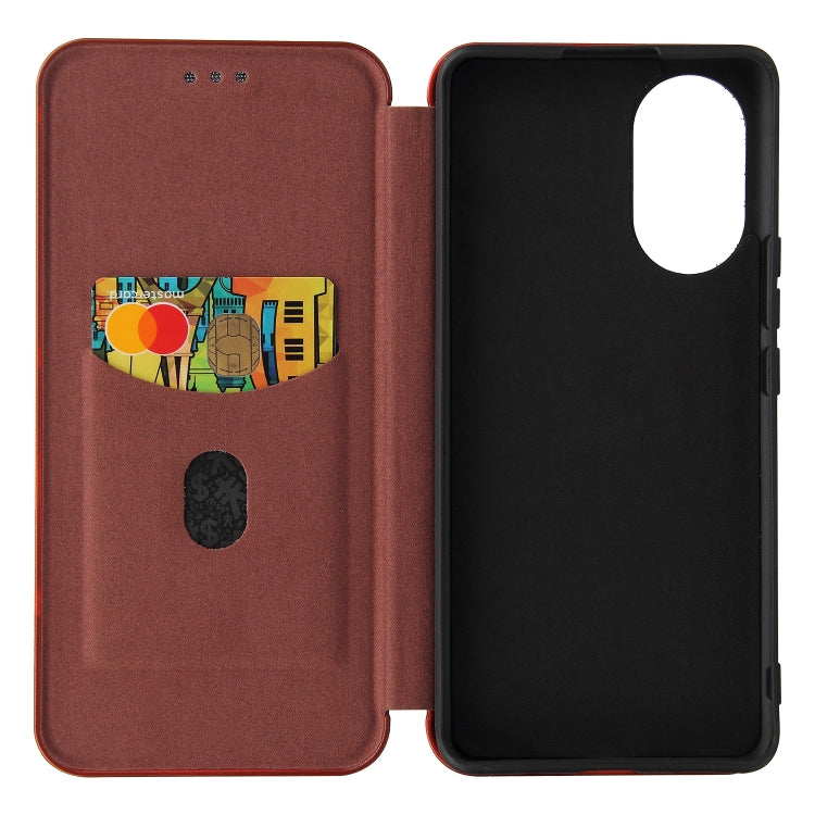 For Huawei nova 8 5G Carbon Fiber Texture Horizontal Flip TPU + PC + PU Leather Case with Card Slot