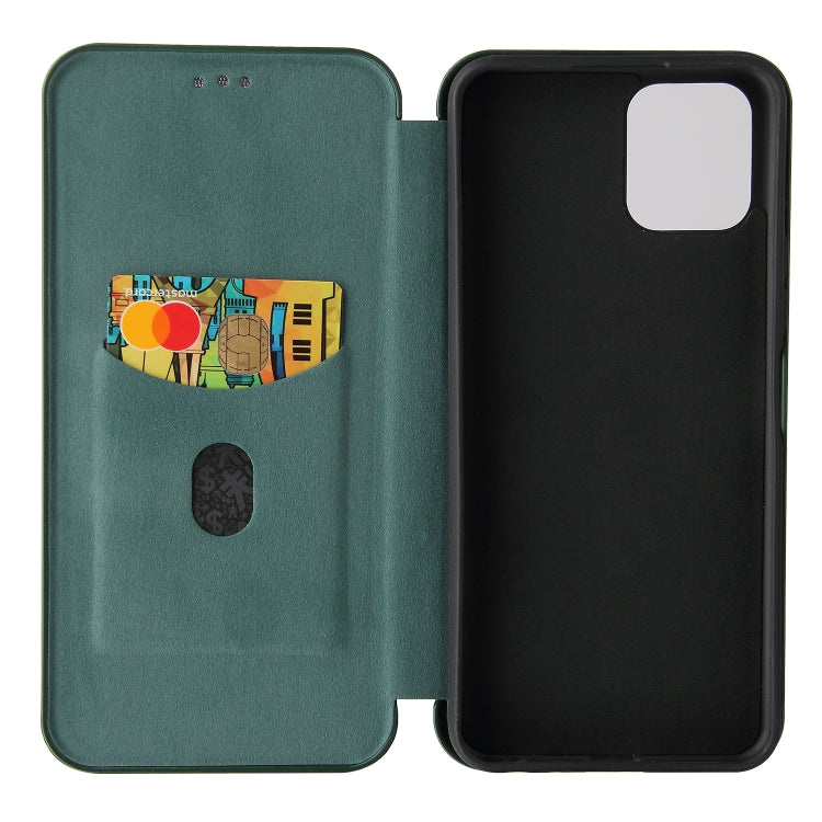For vivo Y52s 5G / iQOO U3 Carbon Fiber Texture Horizontal Flip TPU + PC + PU Leather Case with Card Slot