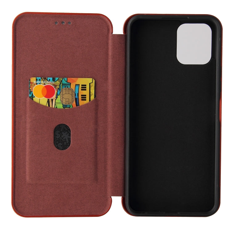 For vivo Y52s 5G / iQOO U3 Carbon Fiber Texture Horizontal Flip TPU + PC + PU Leather Case with Card Slot