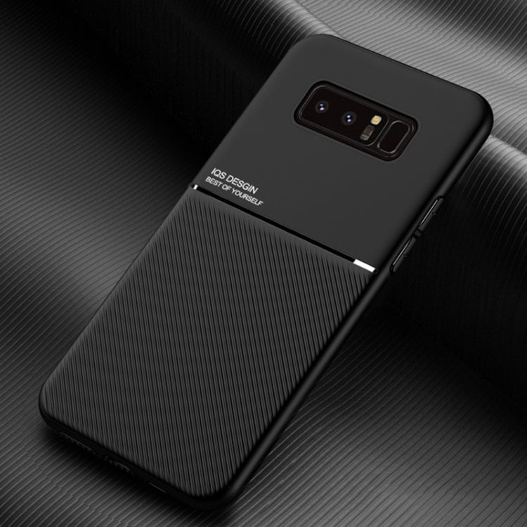 For Samsung Galaxy Note8 Classic Tilt Strip Grain Magnetic Shockproof PC + TPU Case