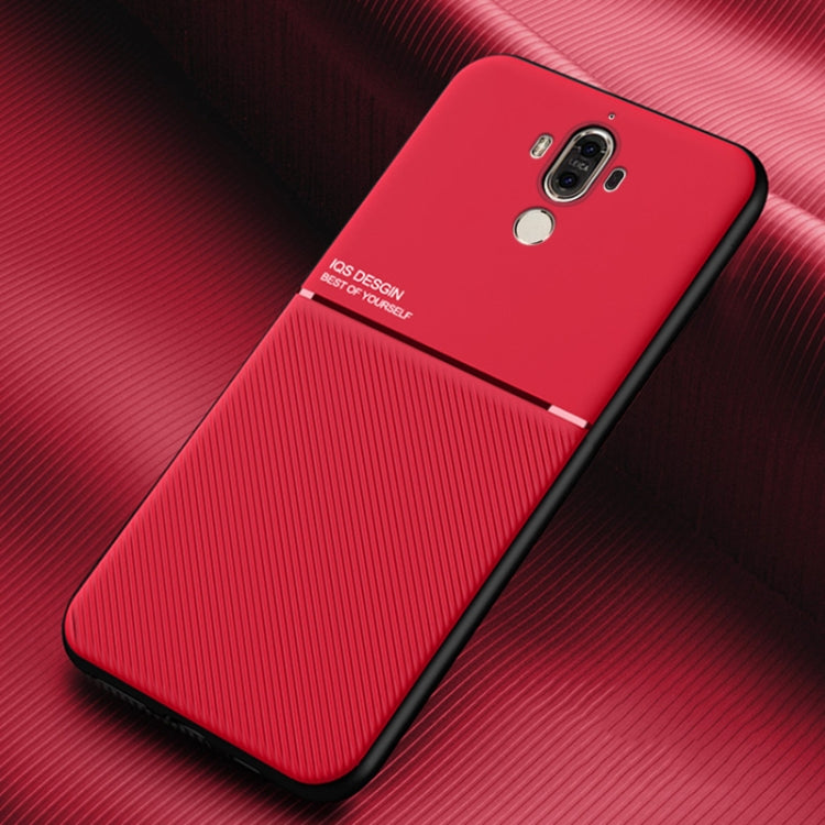 For Huawei Mate 9 Classic Tilt Strip Grain Magnetic Shockproof PC + TPU Case