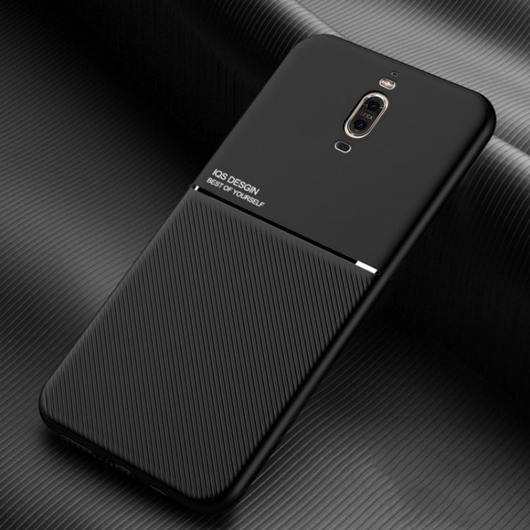 For Huawei Mate 9 Pro Classic Tilt Strip Grain Magnetic Shockproof PC + TPU Case