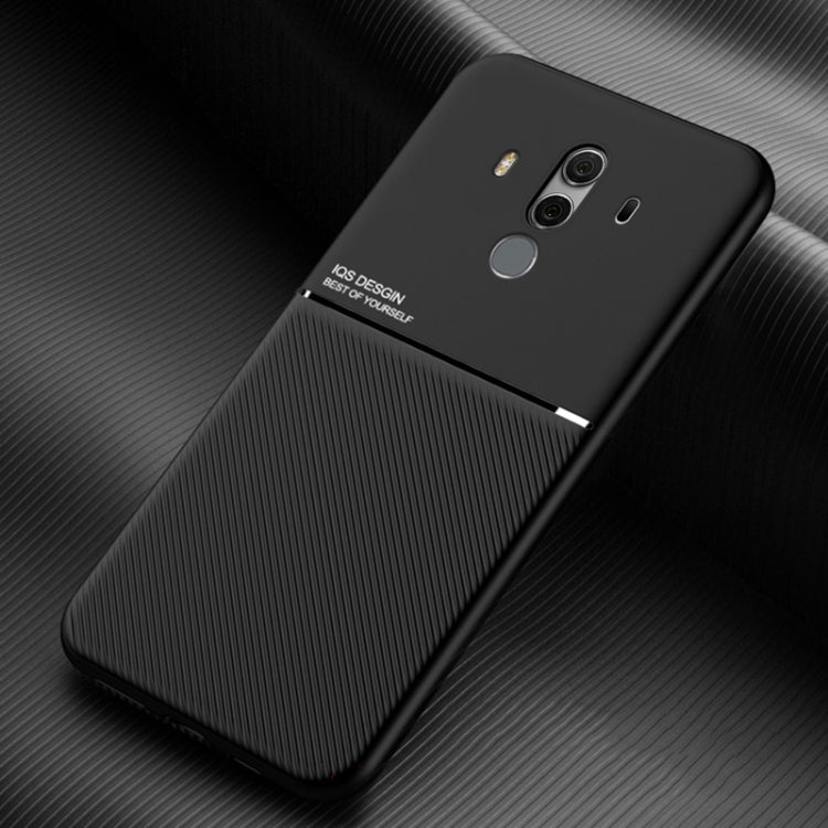 For Huawei Mate 10 Pro Classic Tilt Strip Grain Magnetic Shockproof PC + TPU Case