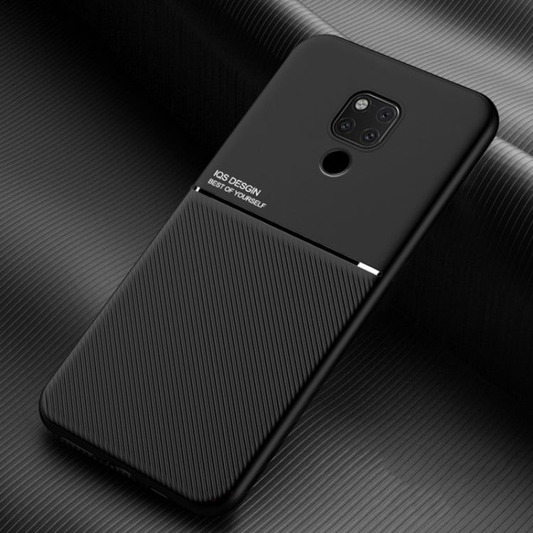 For Huawei Mate 20 X Classic Tilt Strip Grain Magnetic Shockproof PC + TPU Case