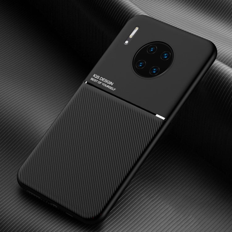 For Huawei Mate 30 Classic Tilt Strip Grain Magnetic Shockproof PC + TPU Case
