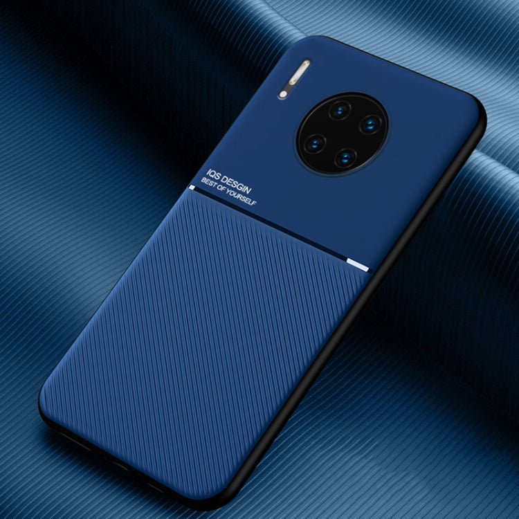 For Huawei Mate 30 Classic Tilt Strip Grain Magnetic Shockproof PC + TPU Case