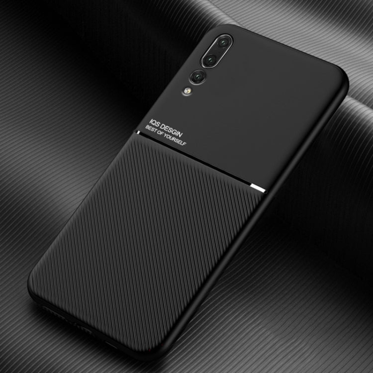 For Huawei P20 Pro Classic Tilt Strip Grain Magnetic Shockproof PC + TPU Case