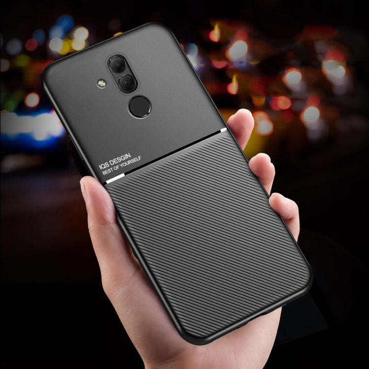 For Huawei Maimang 5 Classic Tilt Strip Grain Magnetic Shockproof PC + TPU Case