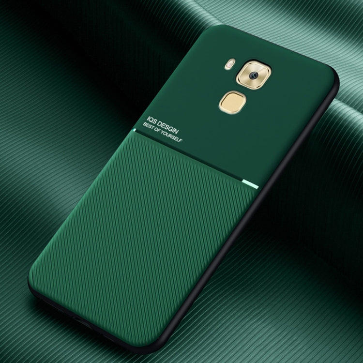 For Huawei Maimang 5 Classic Tilt Strip Grain Magnetic Shockproof PC + TPU Case