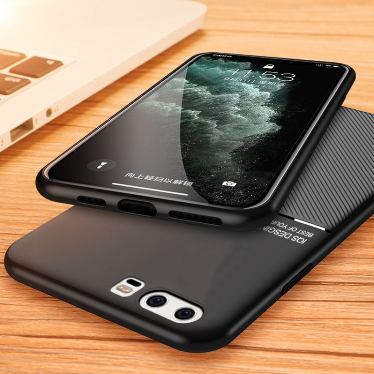 For Huawei Honor 9 Classic Tilt Strip Grain Magnetic Shockproof PC + TPU Case