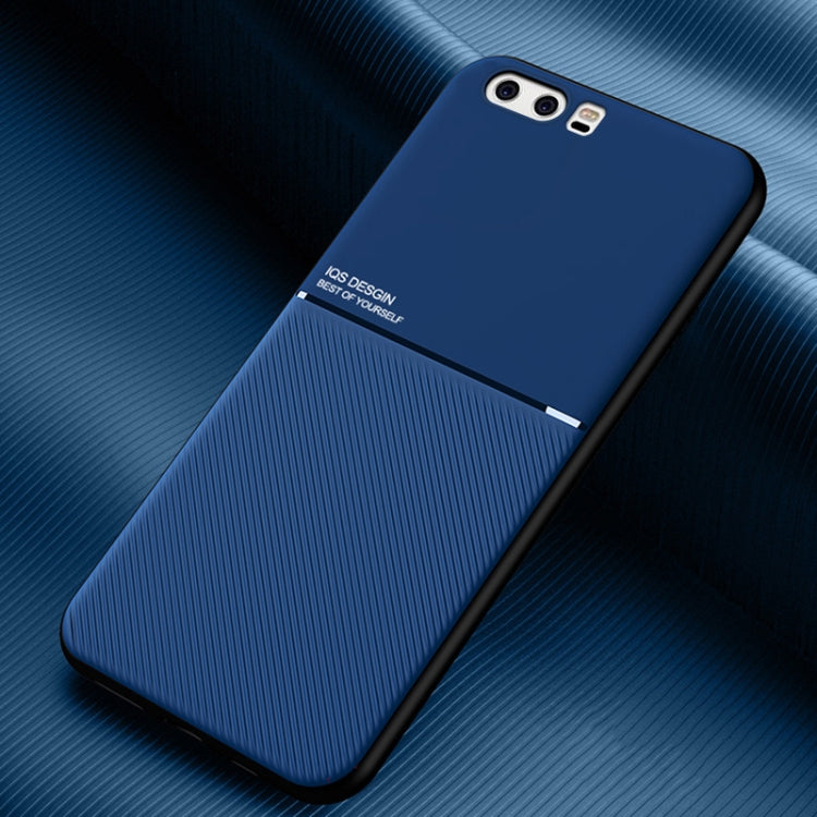 For Huawei Honor 9 Classic Tilt Strip Grain Magnetic Shockproof PC + TPU Case