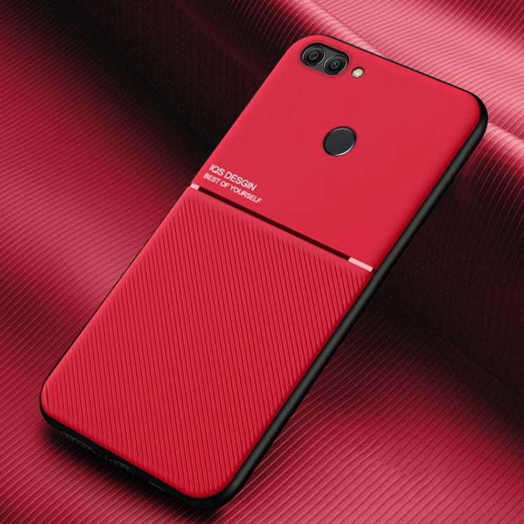 For Huawei Honor 9i Classic Tilt Strip Grain Magnetic Shockproof PC + TPU Case