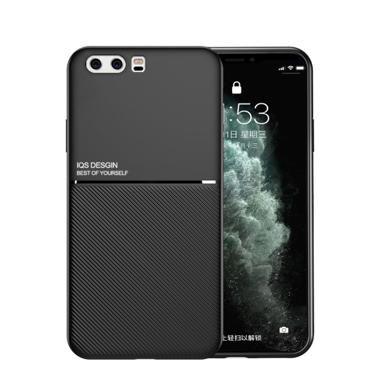 For Huawei Honor 9i Classic Tilt Strip Grain Magnetic Shockproof PC + TPU Case