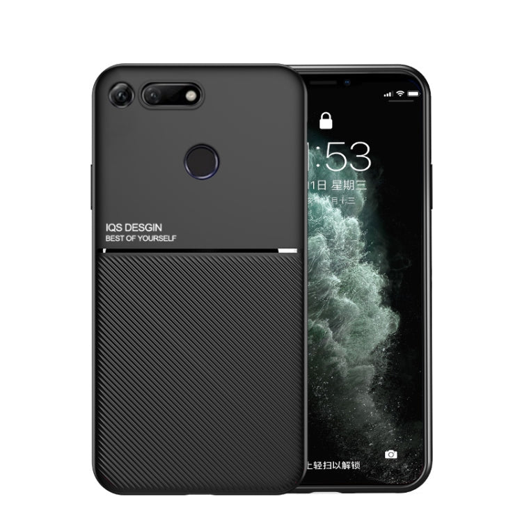 For Huawei Honor 20i Classic Tilt Strip Grain Magnetic Shockproof PC + TPU Case
