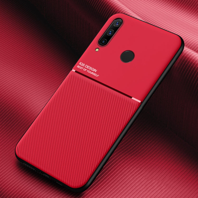 For Huawei Honor 20i Classic Tilt Strip Grain Magnetic Shockproof PC + TPU Case