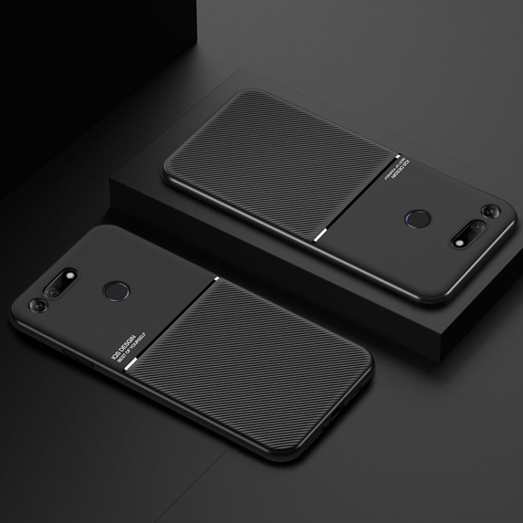 For Huawei Honor 20i Classic Tilt Strip Grain Magnetic Shockproof PC + TPU Case