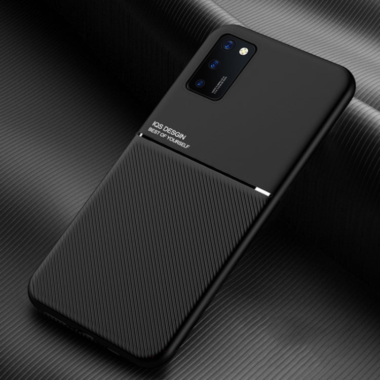 For Huawei Honor V30 Classic Tilt Strip Grain Magnetic Shockproof PC + TPU Case