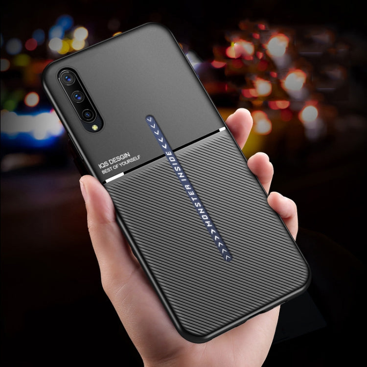 For vivo iQOO Classic Tilt Strip Grain Magnetic Shockproof PC + TPU Case