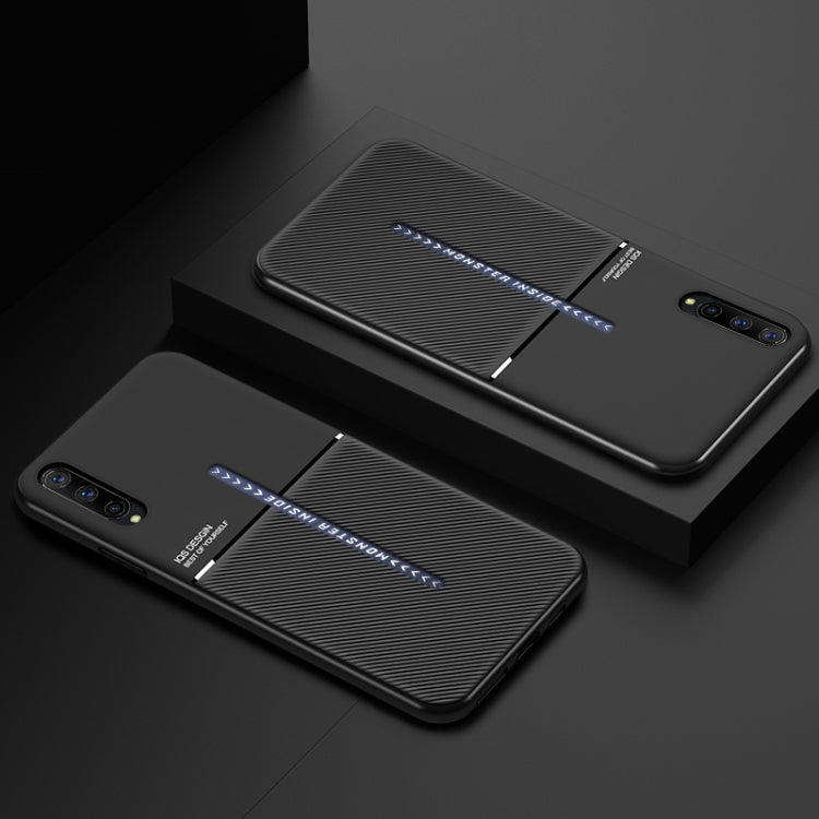For vivo iQOO Classic Tilt Strip Grain Magnetic Shockproof PC + TPU Case