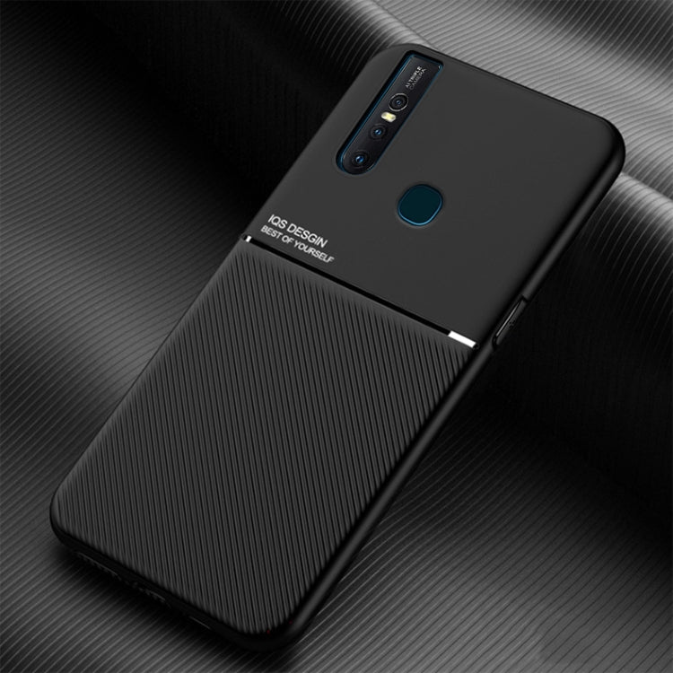 For vivo S1 Classic Tilt Strip Grain Magnetic Shockproof PC + TPU Case
