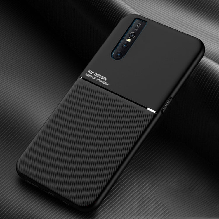 For vivo S1 Pro Classic Tilt Strip Grain Magnetic Shockproof PC + TPU Case