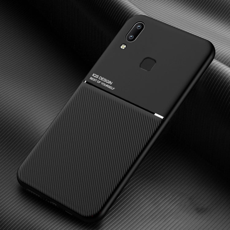 For vivo Y95 / U1 Classic Tilt Strip Grain Magnetic Shockproof PC + TPU Case