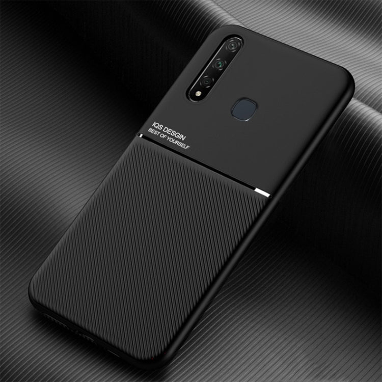 For vivo U3 Classic Tilt Strip Grain Magnetic Shockproof PC + TPU Case