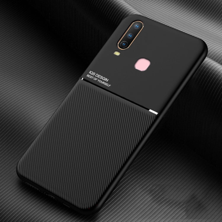 For vivo U10 / U3x Classic Tilt Strip Grain Magnetic Shockproof PC + TPU Case