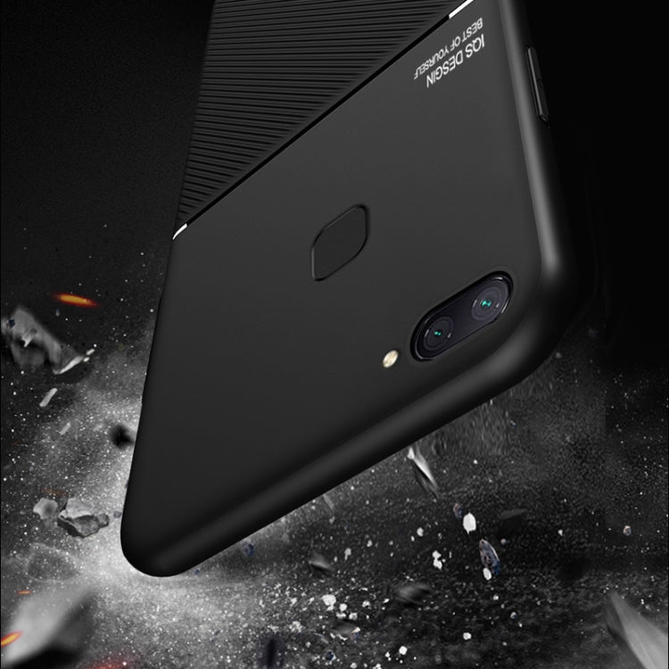 For vivo X20 Classic Tilt Strip Grain Magnetic Shockproof PC + TPU Case