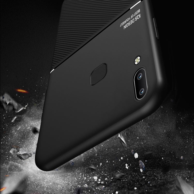 For vivo X21 (Screen Fingerprint) Classic Tilt Strip Grain Magnetic Shockproof PC + TPU Case