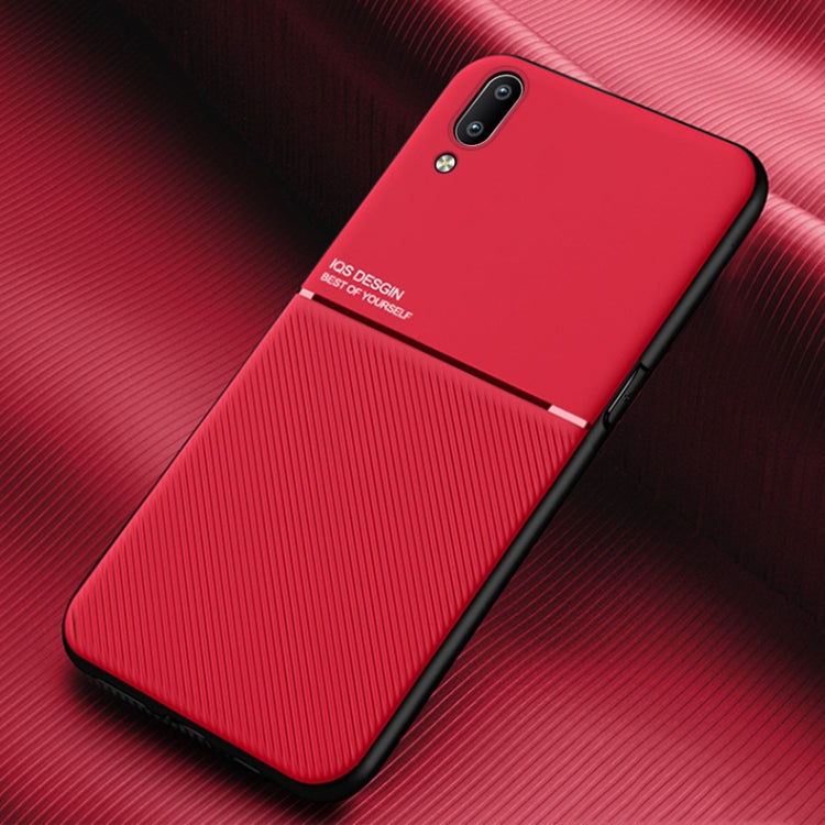 For vivo X23 Classic Tilt Strip Grain Magnetic Shockproof PC + TPU Case