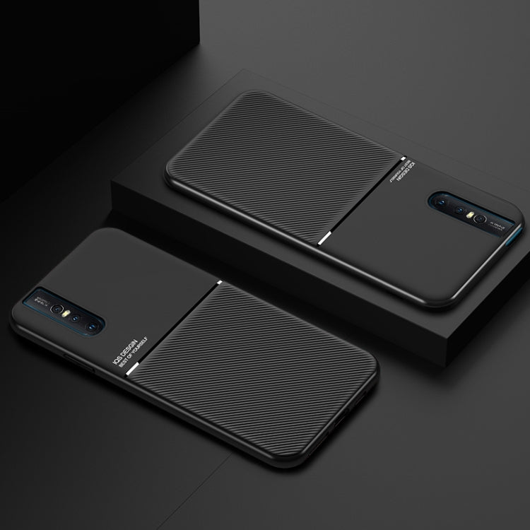 For vivo X27 Pro Classic Tilt Strip Grain Magnetic Shockproof PC + TPU Case