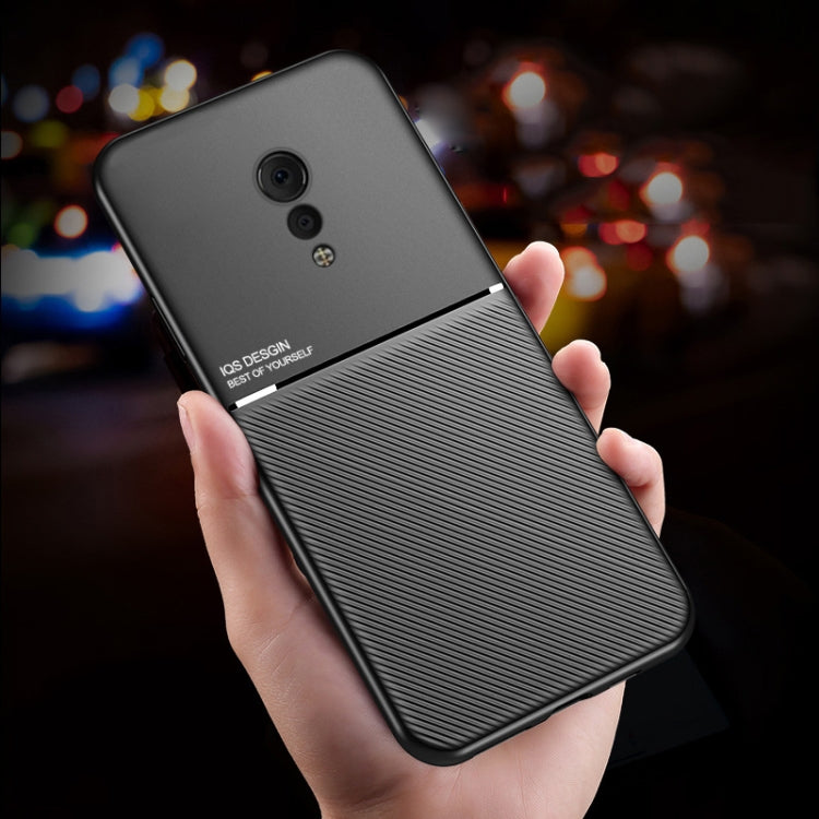 For vivo Xplay6 Classic Tilt Strip Grain Magnetic Shockproof PC + TPU Case