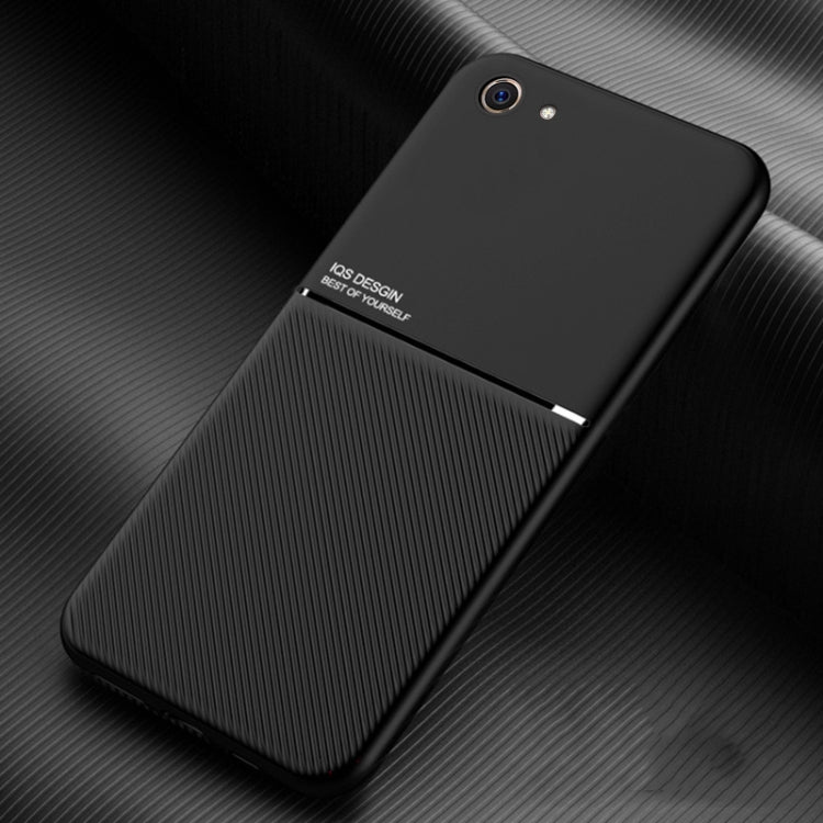 For vivo Y81 Classic Tilt Strip Grain Magnetic Shockproof PC + TPU Case