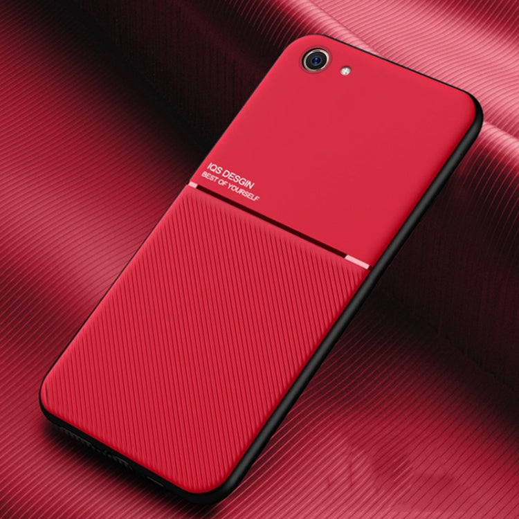 For vivo Y81 Classic Tilt Strip Grain Magnetic Shockproof PC + TPU Case