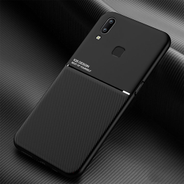 For vivo Z1 Classic Tilt Strip Grain Magnetic Shockproof PC + TPU Case