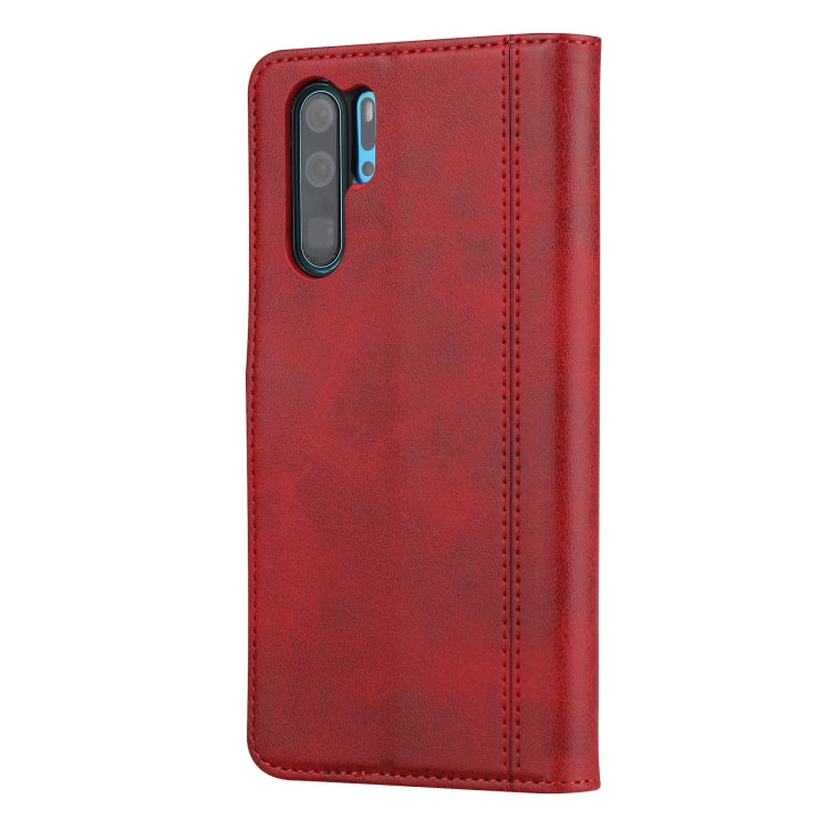 For Huawei P30 Pro Calf Texture Double Fold Clasp Horizontal Flip Leather Case with Photo Frame & Holder & Card Slots & Wallet