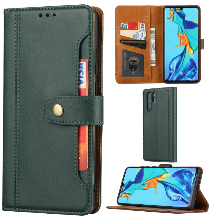 For Huawei P30 Pro Calf Texture Double Fold Clasp Horizontal Flip Leather Case with Photo Frame & Holder & Card Slots & Wallet
