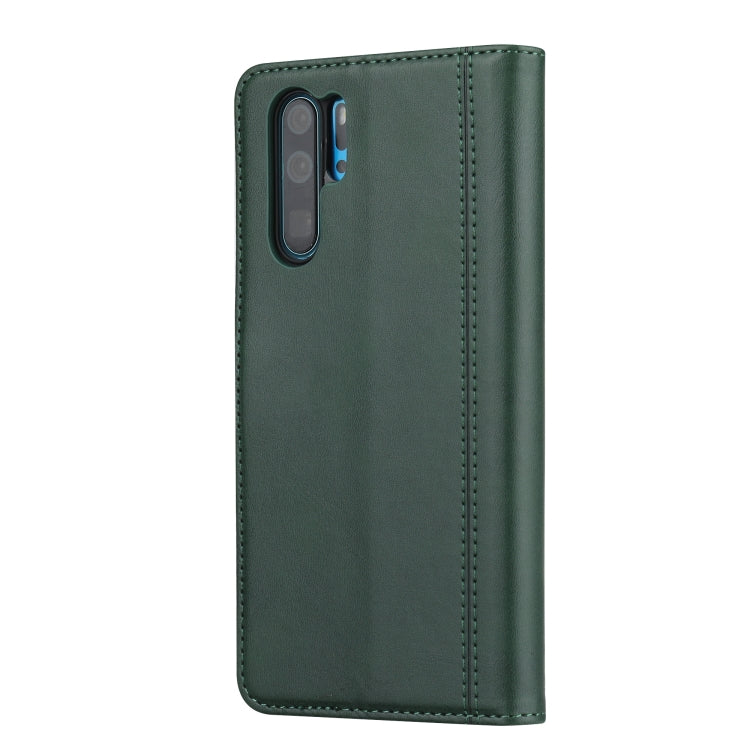 For Huawei P30 Pro Calf Texture Double Fold Clasp Horizontal Flip Leather Case with Photo Frame & Holder & Card Slots & Wallet