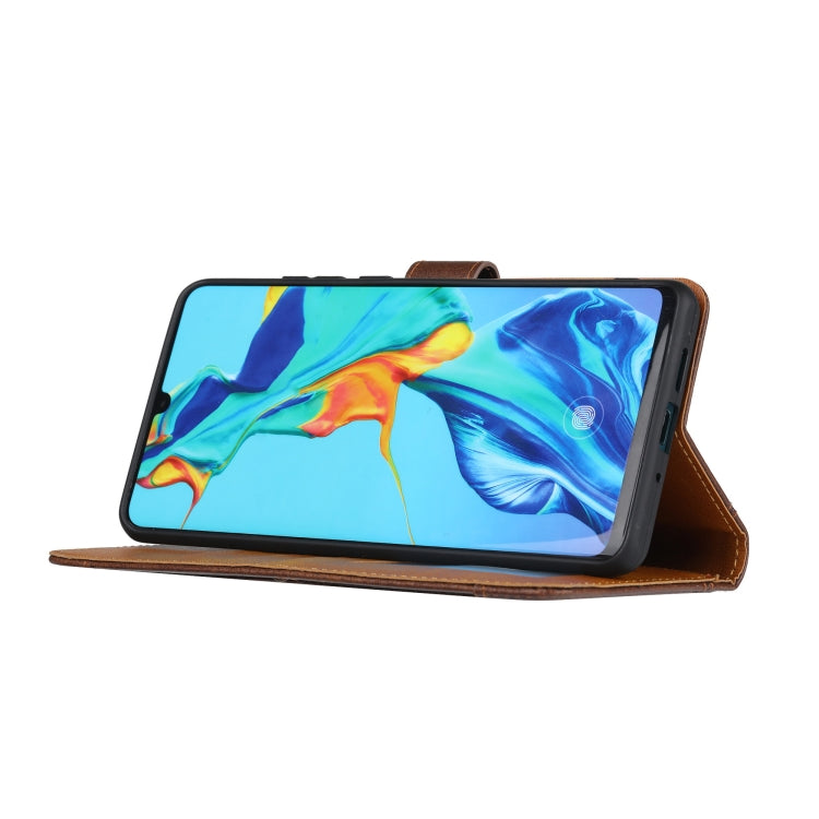 For Huawei P30 Pro Calf Texture Double Fold Clasp Horizontal Flip Leather Case with Photo Frame & Holder & Card Slots & Wallet