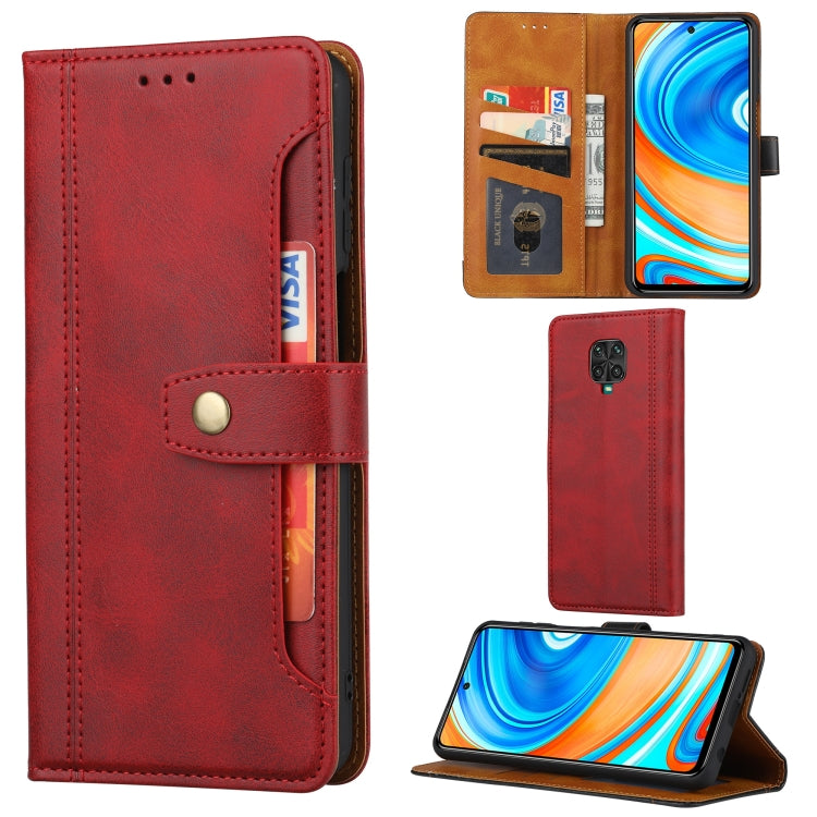 For Xiaomi Redmi Note 9 Pro / Note 9S Calf Texture Double Fold Clasp Horizontal Flip Leather Case with Photo Frame & Holder & Card Slots & Wallet