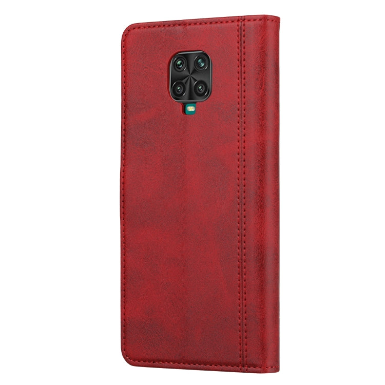 For Xiaomi Redmi Note 9 Pro / Note 9S Calf Texture Double Fold Clasp Horizontal Flip Leather Case with Photo Frame & Holder & Card Slots & Wallet