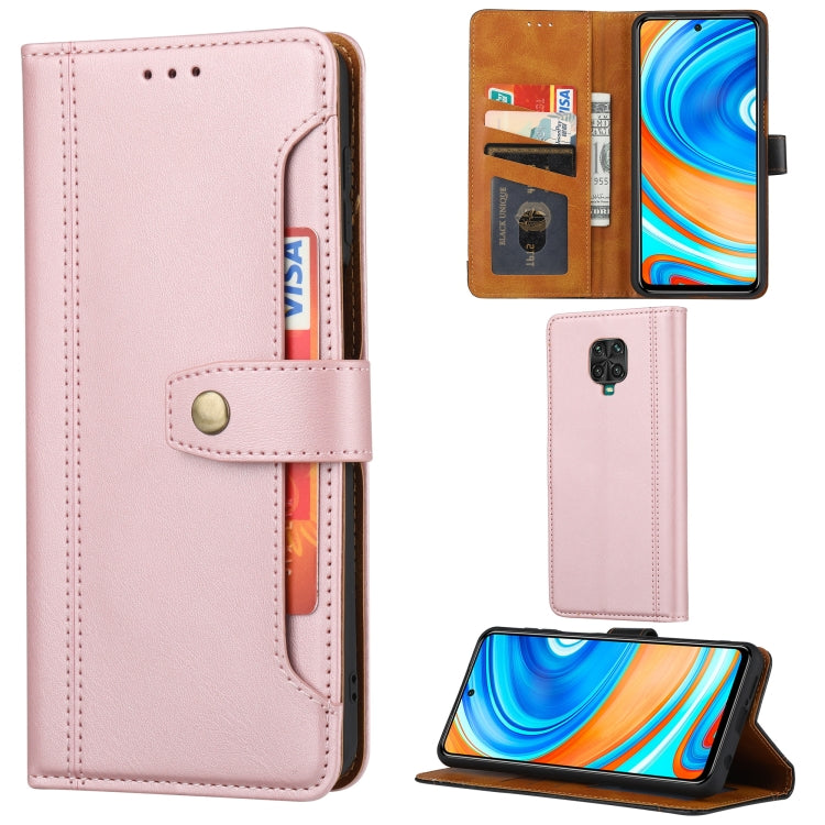 For Xiaomi Redmi Note 9 Pro / Note 9S Calf Texture Double Fold Clasp Horizontal Flip Leather Case with Photo Frame & Holder & Card Slots & Wallet