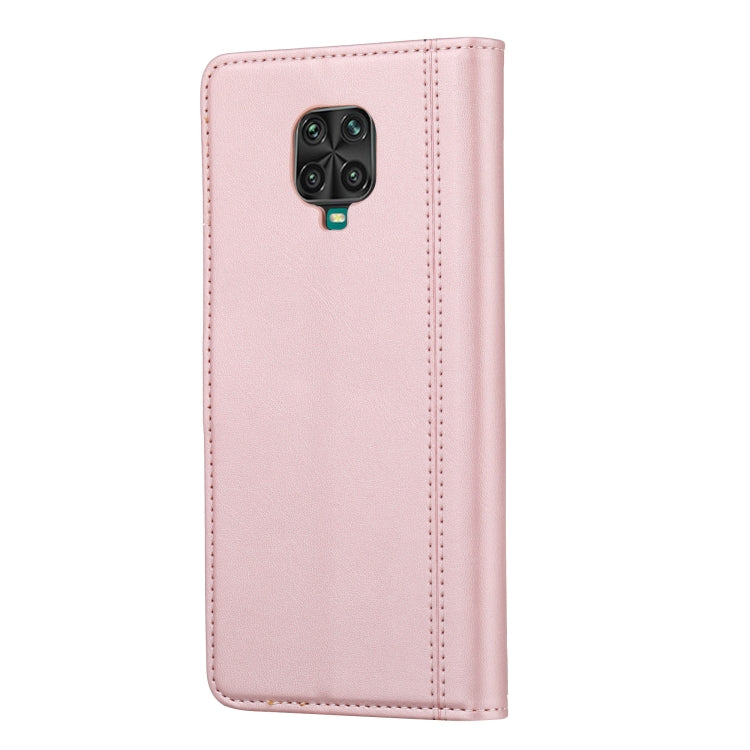 For Xiaomi Redmi Note 9 Pro / Note 9S Calf Texture Double Fold Clasp Horizontal Flip Leather Case with Photo Frame & Holder & Card Slots & Wallet