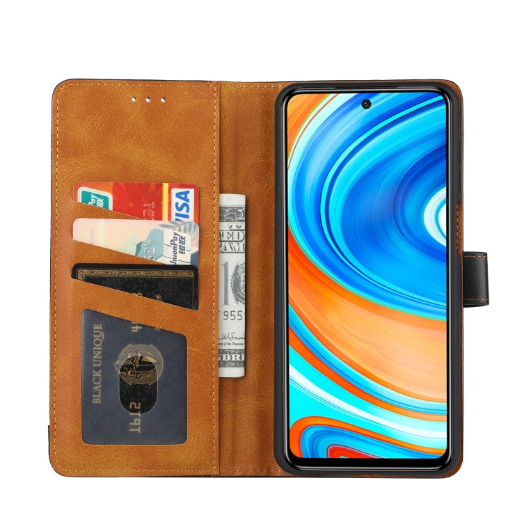 For Xiaomi Redmi Note 9 Pro / Note 9S Calf Texture Double Fold Clasp Horizontal Flip Leather Case with Photo Frame & Holder & Card Slots & Wallet