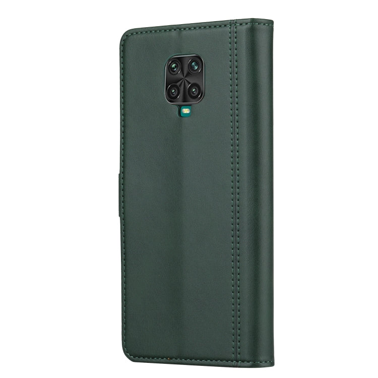 For Xiaomi Redmi Note 9 Pro / Note 9S Calf Texture Double Fold Clasp Horizontal Flip Leather Case with Photo Frame & Holder & Card Slots & Wallet