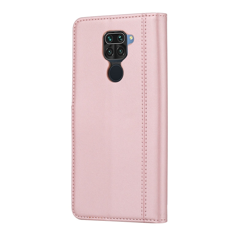 For Xiaomi Redmi Note 9 Calf Texture Double Fold Clasp Horizontal Flip Leather Case with Photo Frame & Holder & Card Slots & Wallet