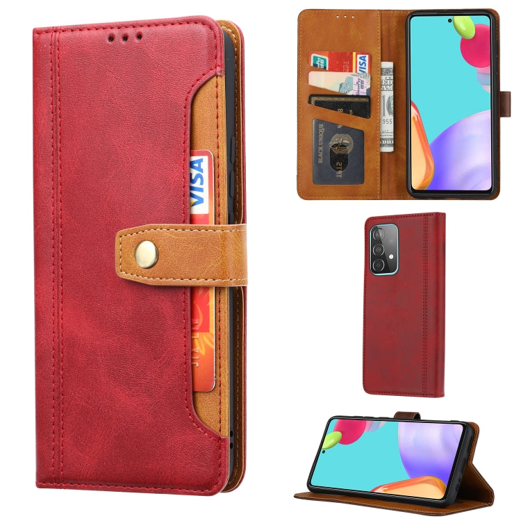 For Samsung Galaxy A52 5G / 4G Calf Texture Double Fold Clasp Horizontal Flip Leather Case with Photo Frame & Holder & Card Slots & Wallet