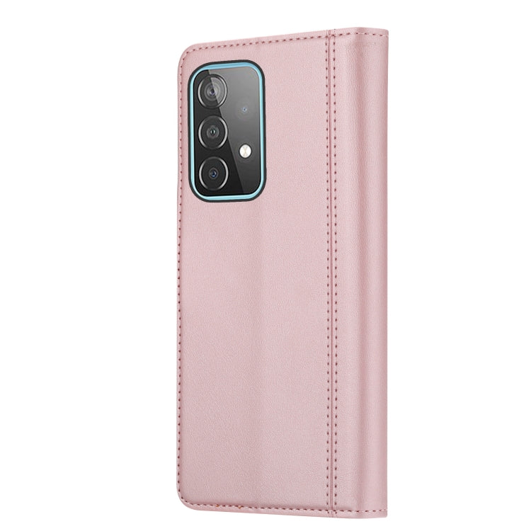 For Samsung Galaxy A52 5G / 4G Calf Texture Double Fold Clasp Horizontal Flip Leather Case with Photo Frame & Holder & Card Slots & Wallet